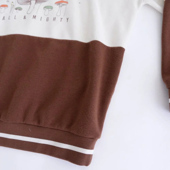 Disney Our Universe Embroidered Tinkerbell Cream And Brown Crew Neck Sweater Med - Picture 9 of 11